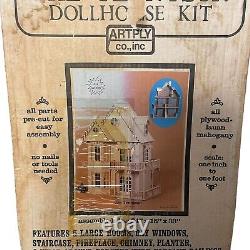 The Tennyson Doll House Kit Model 99 Artply Wood Wooden Open Box