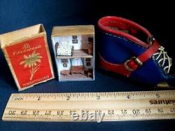 Tiny 1/144th furniture in matchbox house- boot matchbox holder-Celia Mayfield
