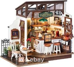 Tiny House Kits to Build, Wooden Crafts for Adults, Mini Model Kits with LED