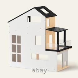 Tiny Land Sweetwood Edge 3-Story Dollhouse, 53-Piece Furniture Playset NEW in BX
