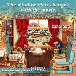 Tonecheer DIY Book Nook Kit for Adults, Miniature Infinity Train Cabin