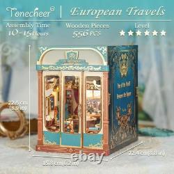 Tonecheer DIY Book Nook Kit for Adults, Miniature Infinity Train Cabin