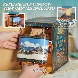 Tonecheer DIY Book Nook Kit for Adults, Miniature Infinity Train Cabin