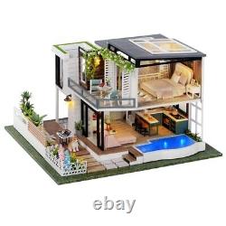 TuKIIE DIY Miniature Dollhouse Kit with Furniture, 124 Scale Large Garden Vi