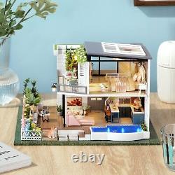 TuKIIE DIY Miniature Dollhouse Kit with Furniture, 124 Scale Large Garden Vi