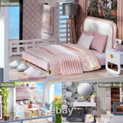 TuKIIE DIY Miniature Dollhouse Kit with Furniture, 124 Scale Large Garden Vi