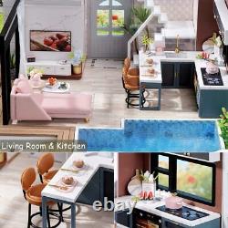 TuKIIE DIY Miniature Dollhouse Kit with Furniture, 124 Scale Large Garden Vi