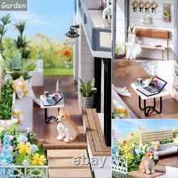 TuKIIE DIY Miniature Dollhouse Kit with Furniture, 124 Scale Large Garden Vi