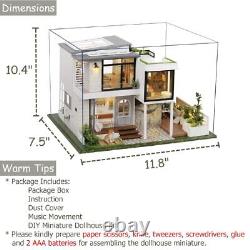 TuKIIE DIY Miniature Dollhouse Kit with Furniture, 124 Scale Large Garden Vi