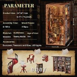 Unique Abbey Library Book Nook Kit Inspiring DIY Wooden Puzzle with Light