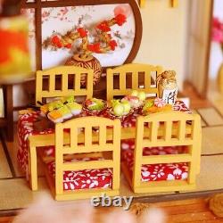 Upgrade 3 Layer Large Wooden Japanese-Style Villa DIY Miniature DollHouse Kit