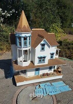 VICTORIAN DOLLHOUSE WITH CUPULA TOWER KIT Sturdy plywood structure
