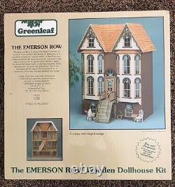 VINTAGE 1991 GREENLEAF the EMERSON ROW WOODEN DOLL HOUSE KIT FACTORY SEALED