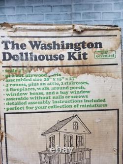 VINTAGE The Washington Wood Doll House Kit # 8004 By Greenleaf SEE IMAGES
