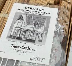 VTG 1991 Dura Craft Heritage Dollhouse Kit Victorian Mansion HR 560 NEW OPEN BOX