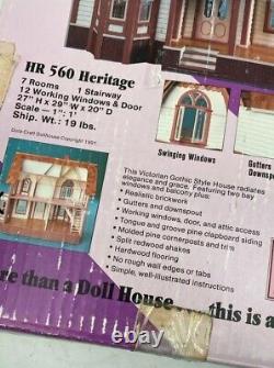 VTG 1991 Dura Craft Heritage Dollhouse Kit Victorian Mansion HR 560 NEW OPEN BOX