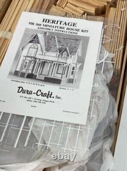 VTG 1991 Dura Craft Heritage Dollhouse Kit Victorian Mansion HR 560 NEW OPEN BOX