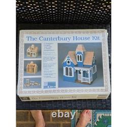 VTG 80s Canterbury House Victorian Dollhouse Kit G8802 Wood Furniture USA