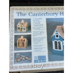 VTG 80s Canterbury House Victorian Dollhouse Kit G8802 Wood Furniture USA