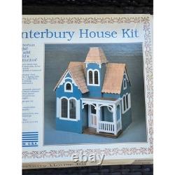 VTG 80s Canterbury House Victorian Dollhouse Kit G8802 Wood Furniture USA