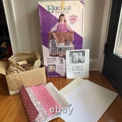 VTG Dura Craft HR 560 Heritage Dollhouse Kit Victorian Mansion + Wallpaper