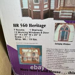VTG Dura Craft HR 560 Heritage Dollhouse Kit Victorian Mansion + Wallpaper