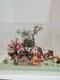 VTG Handmade Teddy Bear Picnic Miniature Diorama