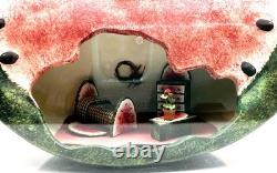VTG OOAK 148 Watermelon-Themed Bedroom Scene in Acrylic Case- artisan created