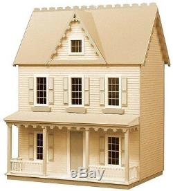 Vermont Farmhouse Doll House Paintable Unfinished Wood Moveable Interior Walls