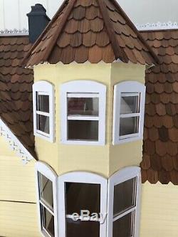 Very Large Handmade Dollhouse. Not A kit. Comes With Handmade Display Table