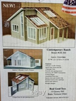 Very Rare, CONTEMPORARY RANCH HOUSE Kit, by Real Good Toys. NIB Very Rare, CONTEMPORARY RANCH HOUSE Kit, by Real Good Toys. NIB