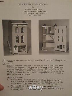 Very Rare Walmer Old Village Shop Dollhouse Kit, Complete In Box! Front Opening