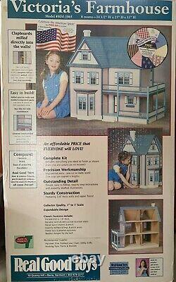 Victoria's Farmhouse Wood Dollhouse Kit Sealed Box