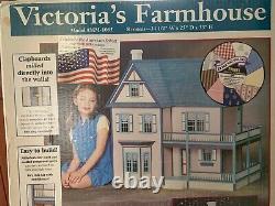 Victoria's Farmhouse Wood Dollhouse Kit Sealed Box