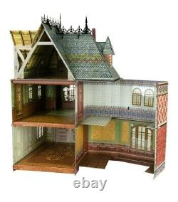 Victorian Doll House Dollhouse 1 2 3 Miniature Scale 112 Model Kit Cardboard 3D