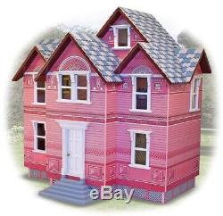 Victorian Dollhouse with 3 Levels and Painted Details ID 8624