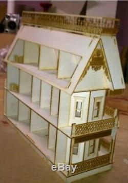 Victorian Farmhouse 124 Scale Dollhouse kit 9 rooms