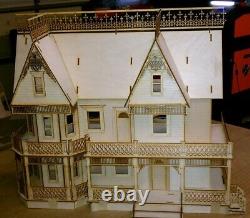 Victorian Farmhouse HALF INCH Scale Dollhouse kit 9 rooms