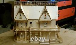 Victorian Farmhouse HALF INCH Scale Dollhouse kit 9 rooms