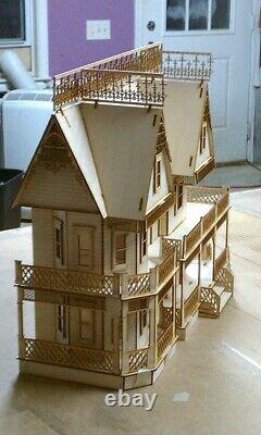 Victorian Farmhouse HALF INCH Scale Dollhouse kit 9 rooms