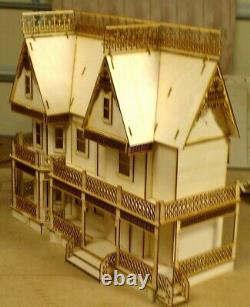 Victorian Farmhouse HALF INCH Scale Dollhouse kit 9 rooms