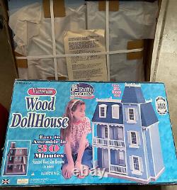 Victorian Wood dollhouse 112 Scale, Nee Old Stock With Box and Instructions