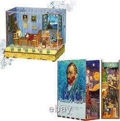 Vincent's Bedroom DIY Miniature House Kit and Vincent's World DIY Book Nook Kit