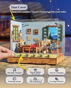 Vincent's Bedroom DIY Miniature House Kit and Vincent's World DIY Book Nook Kit
