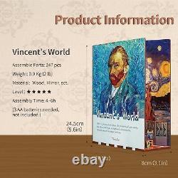Vincent's Bedroom DIY Miniature House Kit and Vincent's World DIY Book Nook Kit