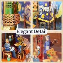 Vincent's Bedroom DIY Miniature House Kit and Vincent's World DIY Book Nook Kit