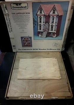 Vintage 12th USA plywood victorian Greenleaf Emerson Row Dolls House kit rare