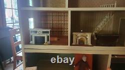 Vintage 1970's Lundby of Sweden Dollhouse with Wiring Kit and Furniture