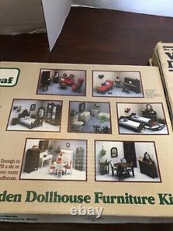 Vintage 1981 Greenleaf Victorian Dollhouse + Victorian Furniture Kit 9010