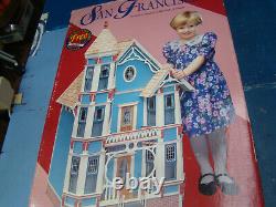 Vintage 1994 SAN FRANCISCAN Large Dollhouse Kit DURA-CRAFT Open Box, 43 Tall